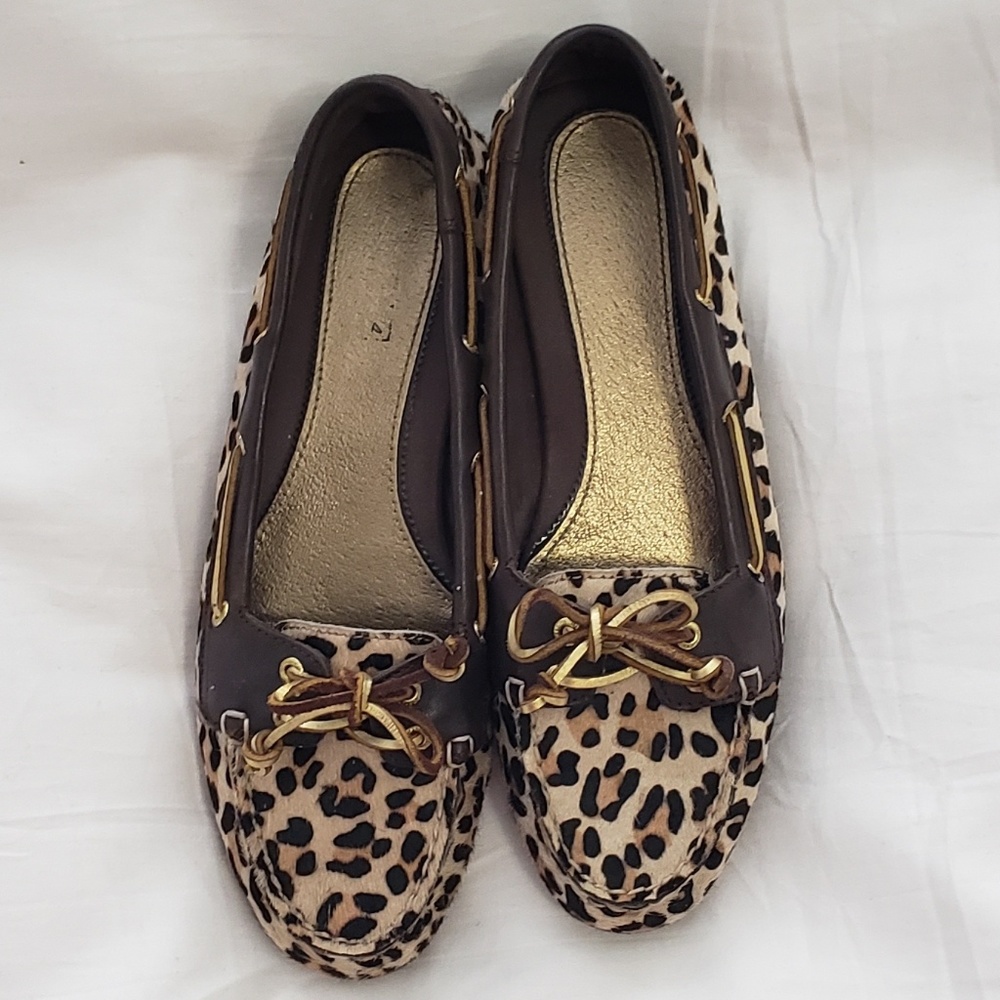 Sperry Leopard Print Boat Shoes